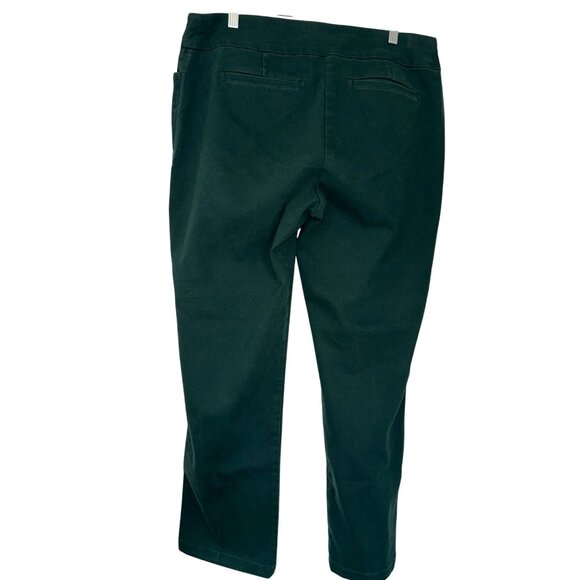 Croft & Barrow Womens Effortless Stretch Pants Size 16 Regular Dark Green Cotton - Picture 6 of 8